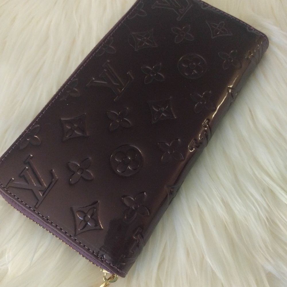 Monogram purple wallet